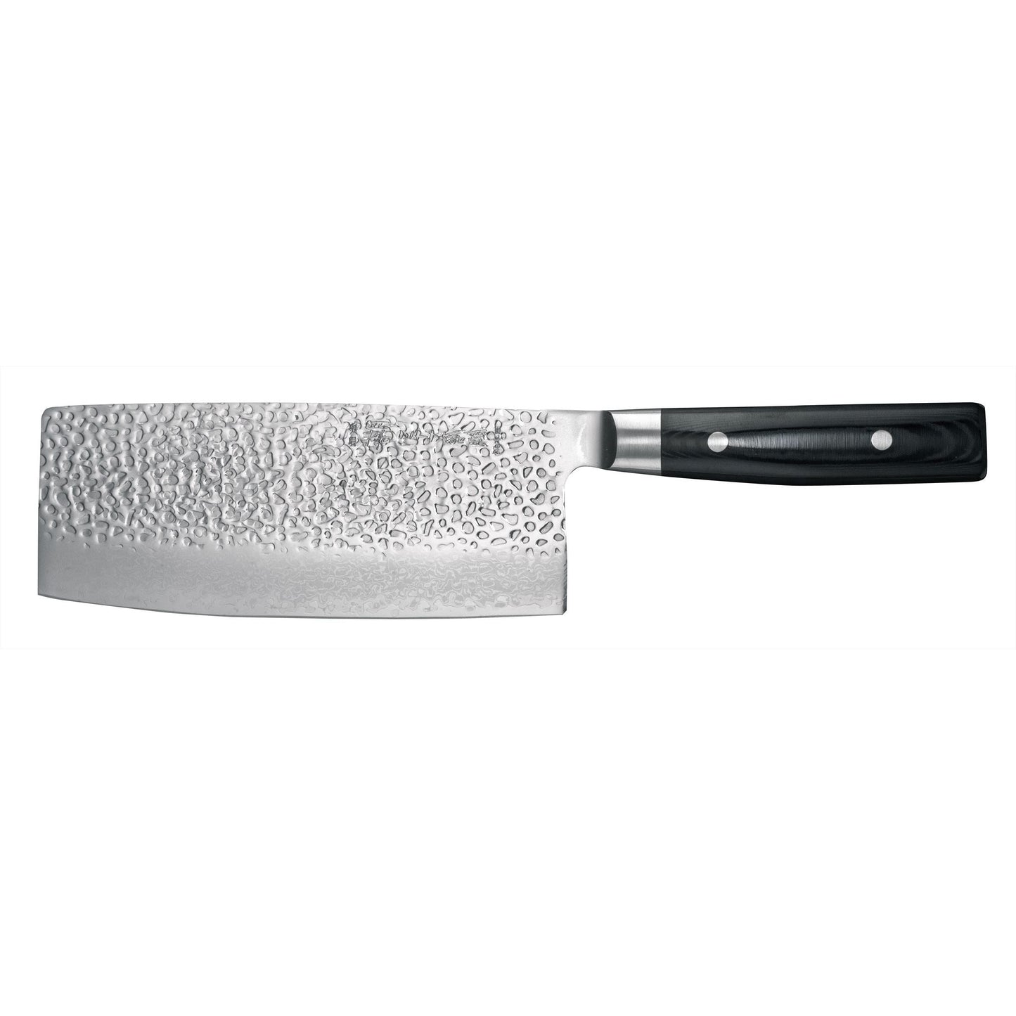 Yaxell Zen Chinees Koksmes 18 cm 37 laags roestvrij damast staal met canvas-micarta heft