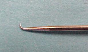 Kokkelnaald, kreukel, slakkennaald, 25 stuks kunststof knop (WIT)