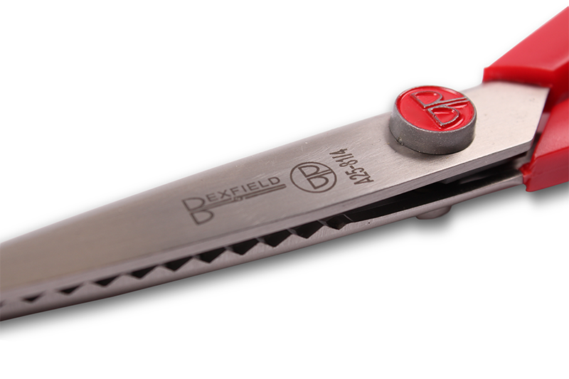 BEXFIELD kartelschaar 5mm kartel RVS lengte 21cm met rood kunststof handvat