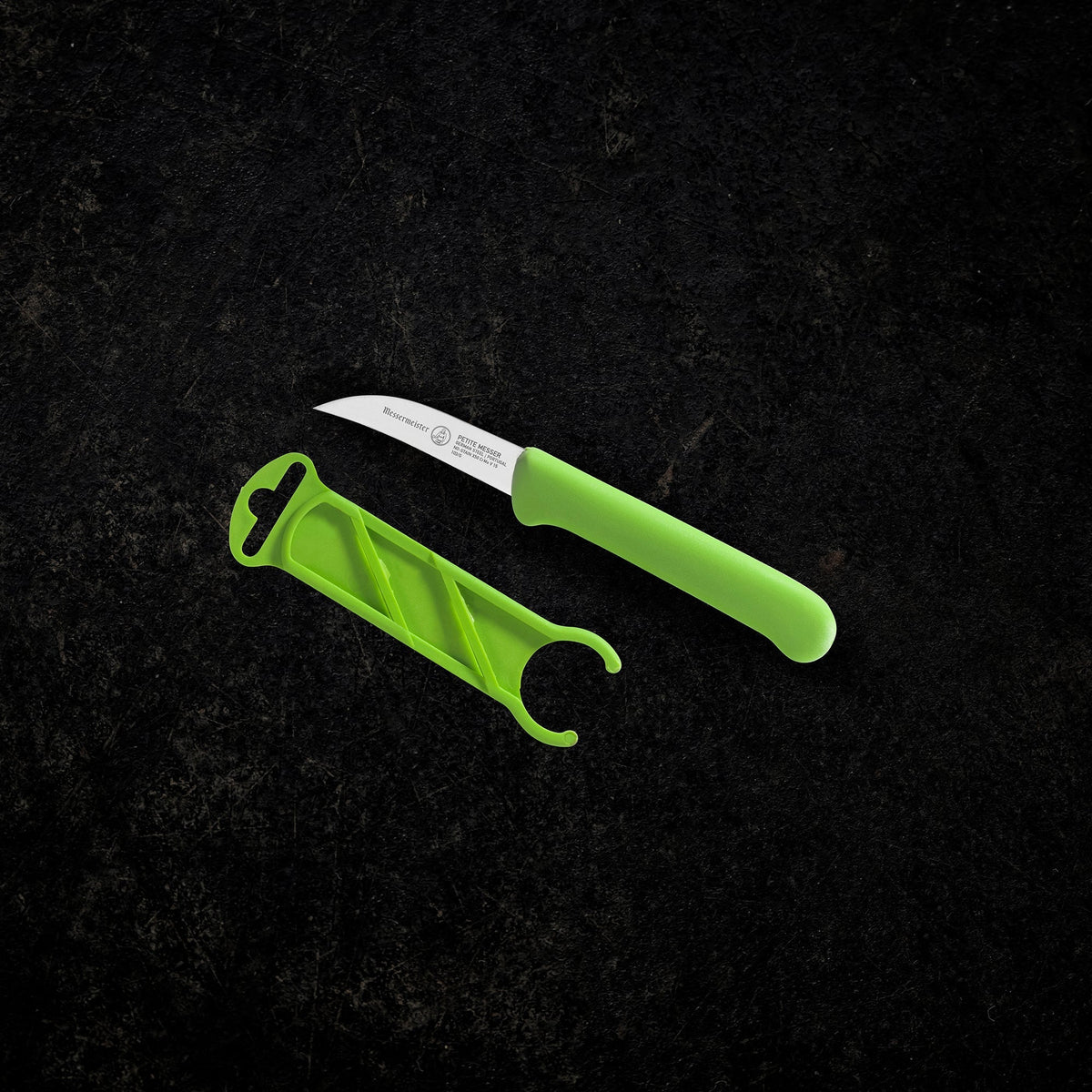 MESSERMEISTER serie PETITE schilmes RVS 6cm vogelsnavel lemmet groen kunststof heft