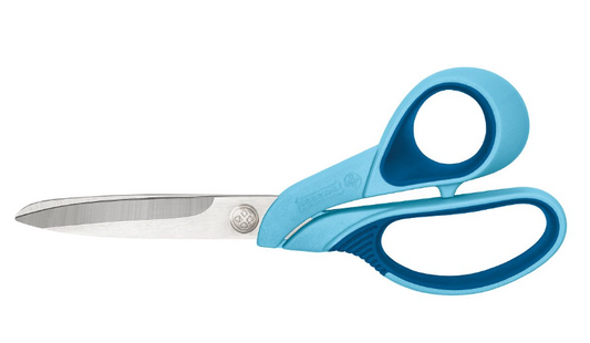 MUNDIAL Super Edge soft grip 1960-7.1/2 inch roestvrijstalen huishoudschaar lengte 19cm en blauw handvat