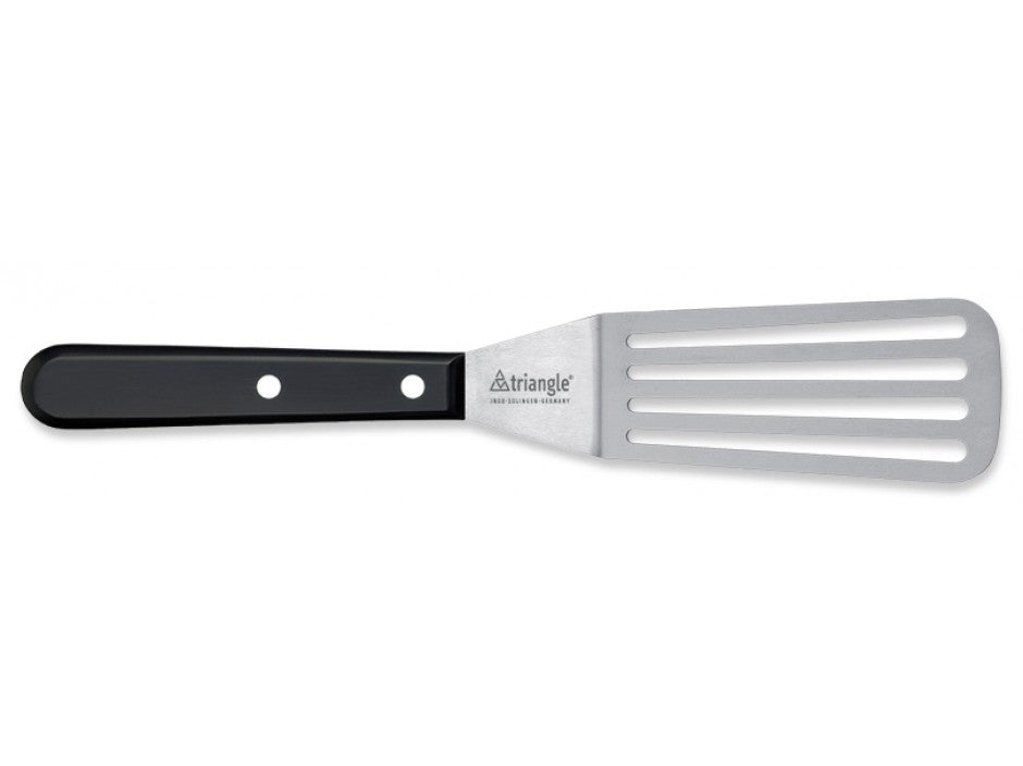 TRIANGLE palet / spatel met knik gleuven RVS lemmet van 12cm zwart ABS heft