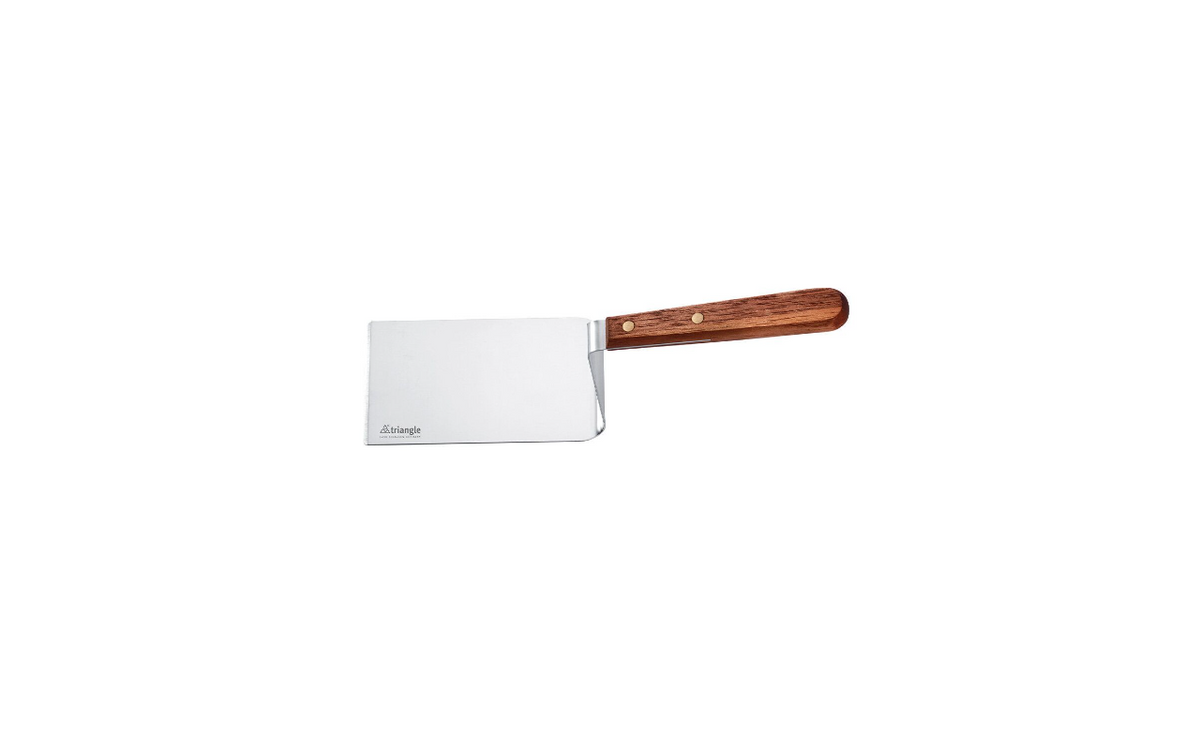 TRIANGLE palet met een dubbele knik RVS lemmet 12 cm FSC Walnotenhout heft