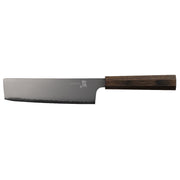 YAXELL HANA Nakiri mes 3 laags roestvrijstaal 16,5cm damast lemmet bruin pakkawood heft