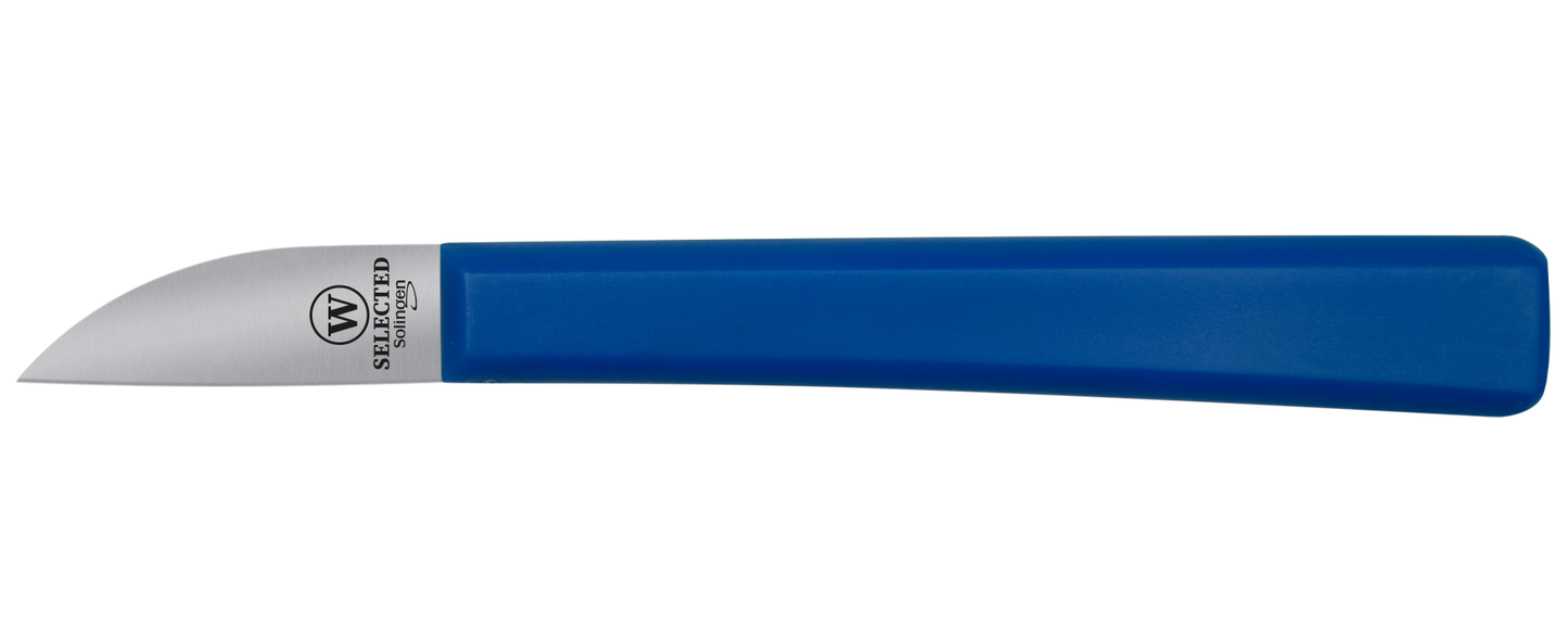 Haringkaakmesje rv 4cm blauw kunststof heft