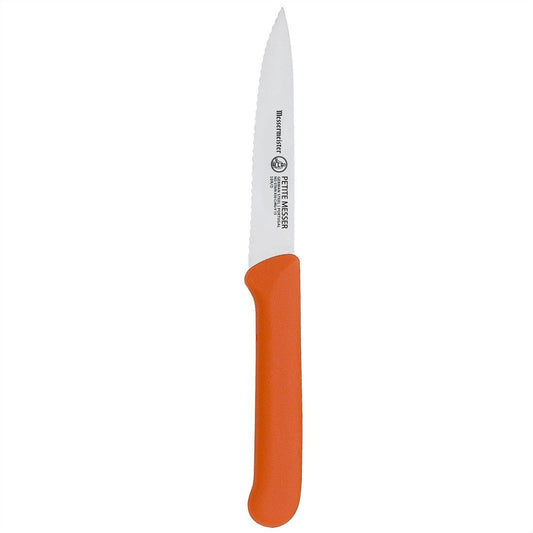 PETITE MESSER 10 CM ORANGE SERRATED PARING KNIFE