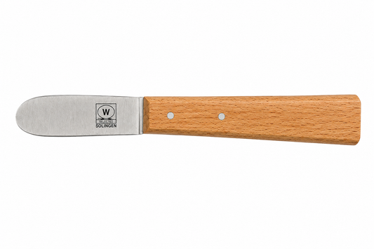 W-SELECTED® Paprika- groente- fruit- plukmes met carbonstaal lemmet 4,5cm FSC beukenhout heft