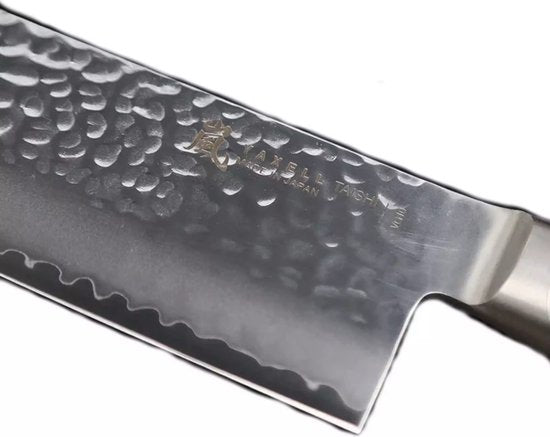 YAXELL TAISHI Koksmes 24cm  VG-10 Staal Hardheid 61 HRC Tsuchime gehamerd lemmet zwart Pakkawood heft