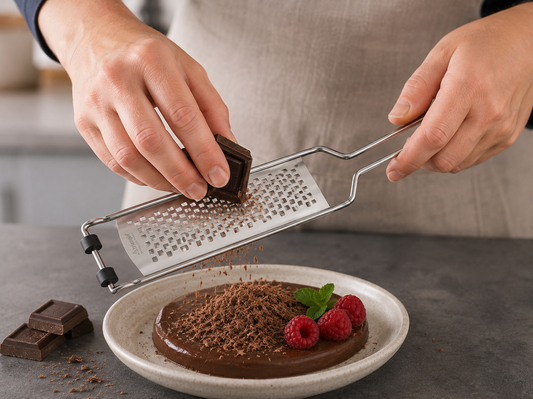 TRIANGLE middel fijn RVS kaas- parmezaan- chocolade- nootmuskaat- rasp