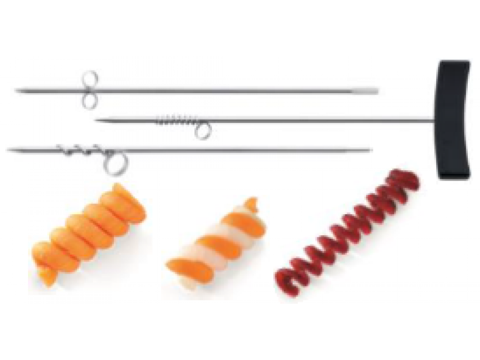 TRIANGLE Essential RVS Deco-spiraal met zwart handvat set 3 delig