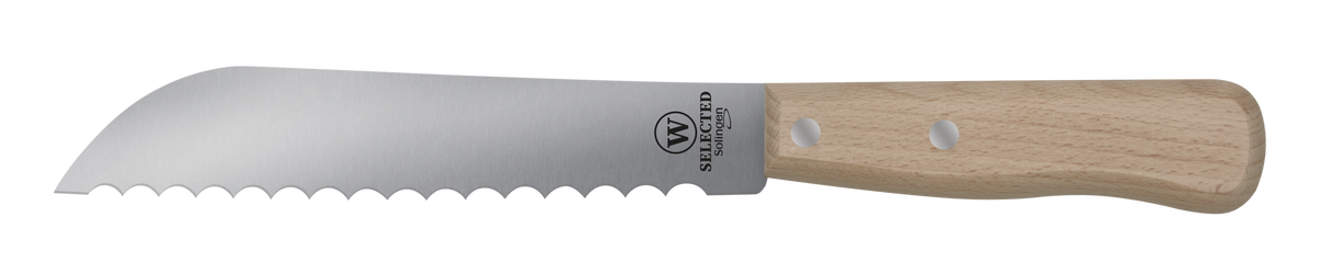 Kool, groente, hollands broodmes carbonstaal lemmet 10.5cm 6mm golf beukenhout heft