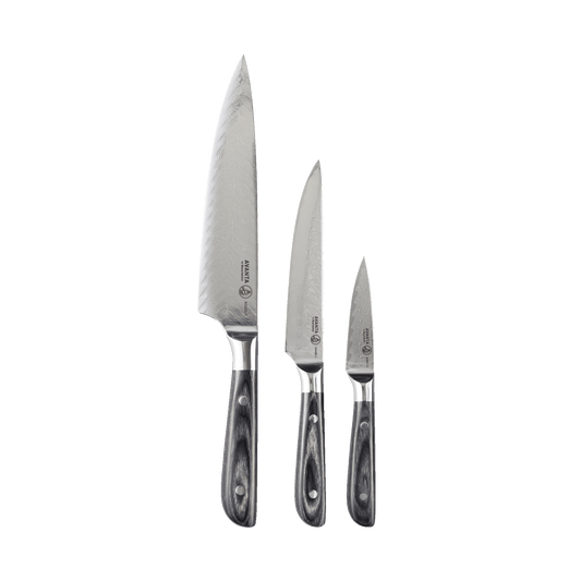 MESSERMEISTER serie AVANTA DAMASCUS 3 - delige messenset