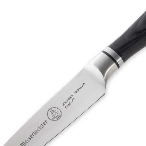 MESSERMEISTER collectie BLACKSMITH schil- tourneer- mes 9cm RVS lemmet met ebbenhouten heft