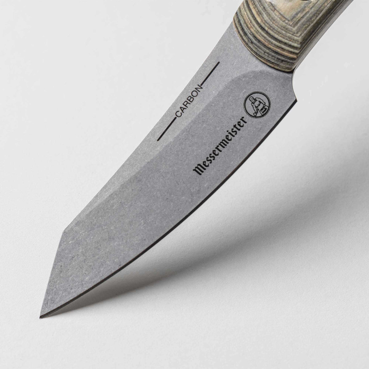 MESSERMEISTER CARBON  tourneer - schilmes - carbonstalen lemmet 9cm FSC houten heft
