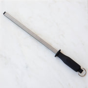 MESSERMEISTER 4-Zijdige aanzetstaal diamant 30cm zwart handvat korrel 200-400-600-1000