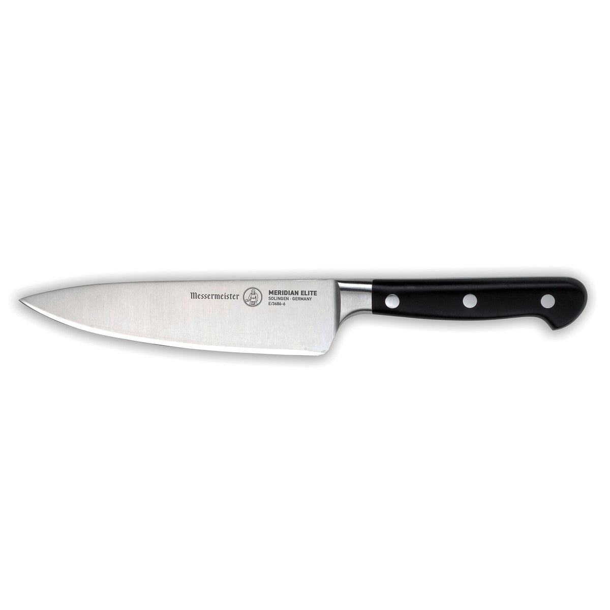 MESSERMEISTER serie MERIDIAN ELITE 15cm Koks mes zwart POM heft