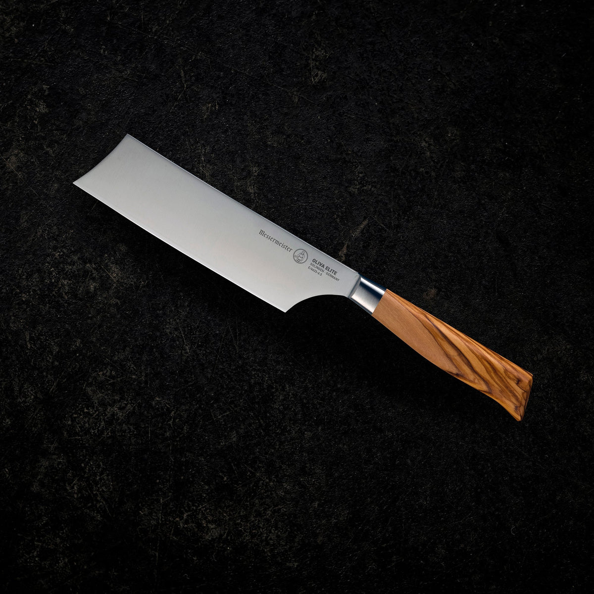 MESSERMEISTER serie OLIVA ELITE 16,5cm NAKIRI mes met olijfhouten heft