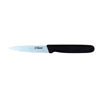 SOLEA Officemes - schilmes - fruitmes RVS lemmet 9cm middenspits zwart kunststof heft