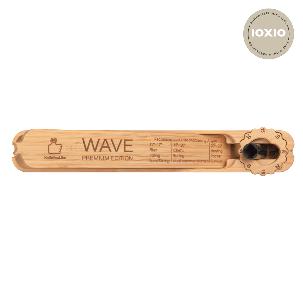 IOXIO® FSC houten slijphulp Wave met Duo keramische aanzetstaal