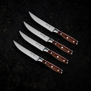MESSERMEISTER AVANTA PAKKAWOOD 4 stuks fijn geslepen steakmessen-set