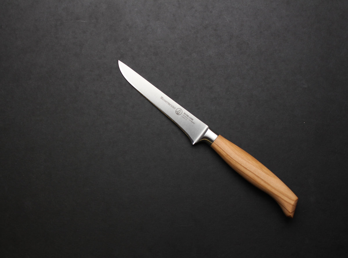 MESSERMEISTER serie OLIVA LUXE 13cm fileer- uitbeen mes met olijfhouten heft