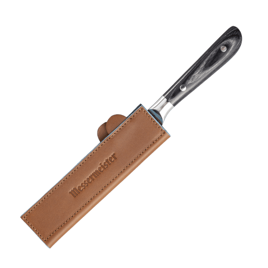 SADDLE BROWN MAGNETIC LEATHER EDGE-GUARD - 16 CM