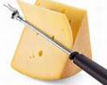TRIANGLE Sense roestvrijstalen kaas- fondant- draad-snijder met fraai pruimenhout heft