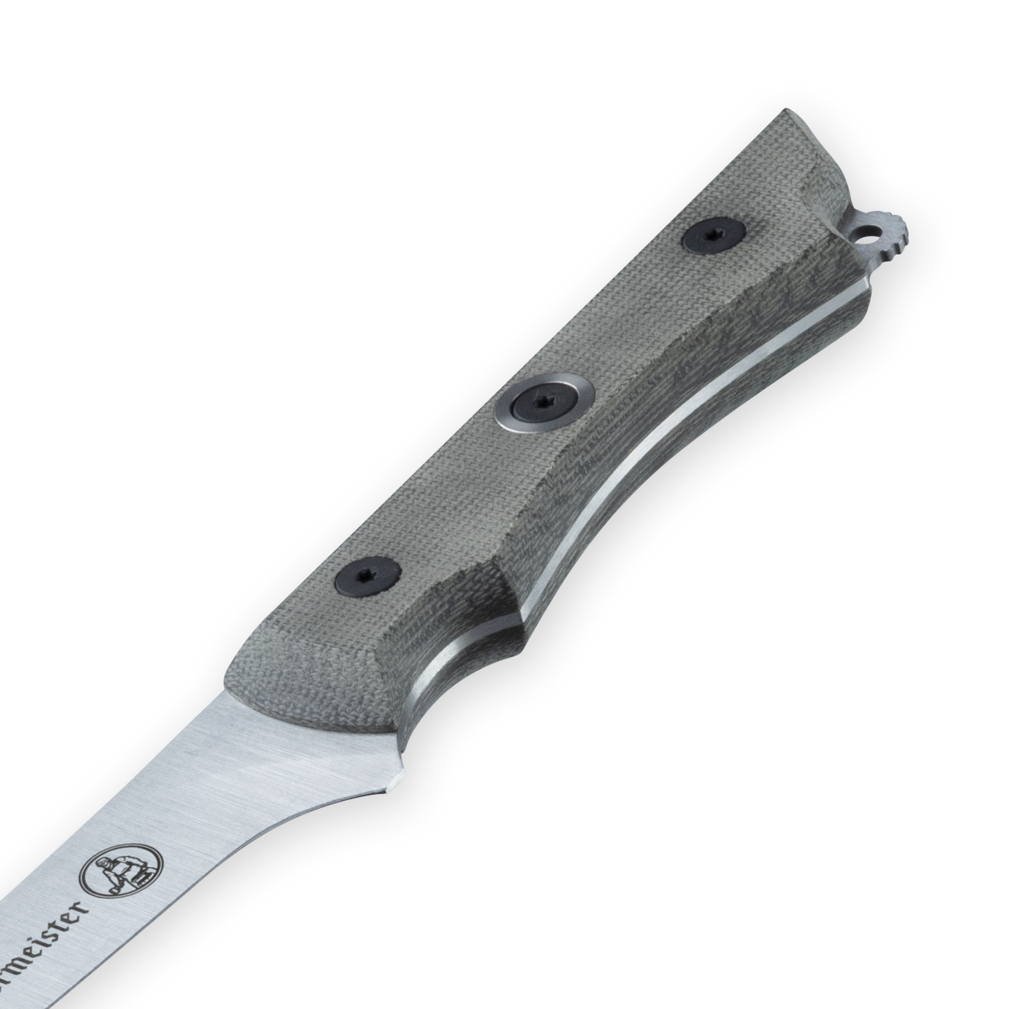 MESSERMEISTER OVERLAND 18cm fileermes met grijs/wit micarta heft