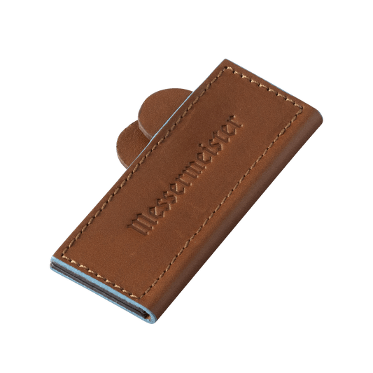 SADDLE BROWN MAGNETIC LEATHER EDGE-GUARD - 10 CM