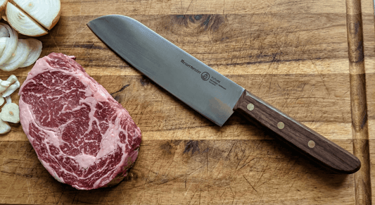 MESSERMEISTER FUTURE Santoku 16,5cm RVS lemmet koksmes FSC walnoot heft