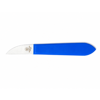 Haringkaakmesje rv 4cm blauw kunststof heft