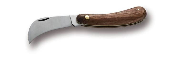 W-SELECTED® Snoeimes met gebogen FSC houten heft en 7cm stalen lemmet