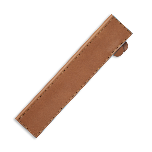 SADDLE BROWN MAGNETIC LEATHER EDGE-GUARD - 26 CM