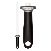 IOXIO aanzetstaal ovaal keramisch korrel 1000 lengte  26cm ideaal voor nascherpen zwart heft