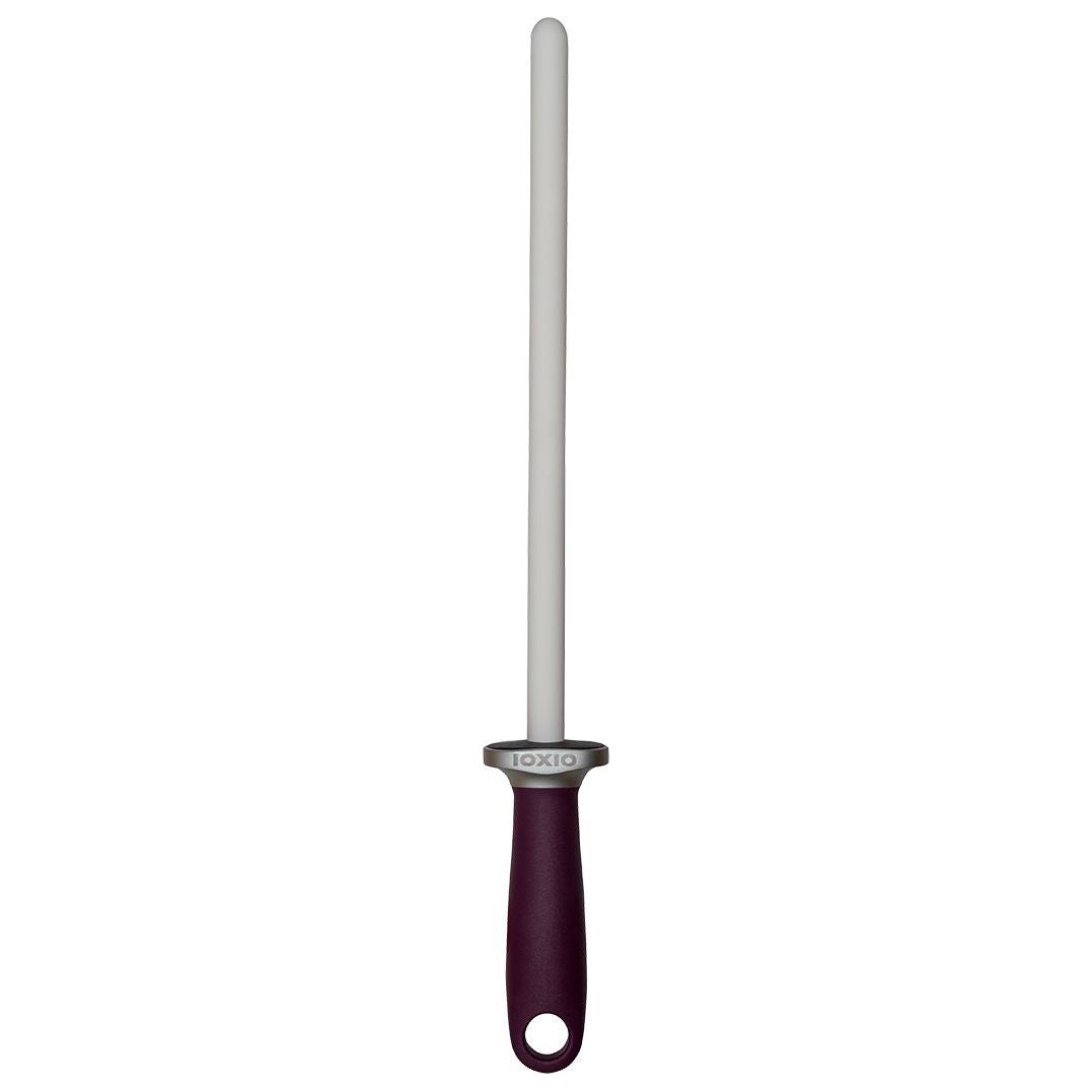 IOXIO aanzetstaal rond, keramisch, korrel 1000, lengte  26 cm, ideaal voor nascherpen, kleur paars