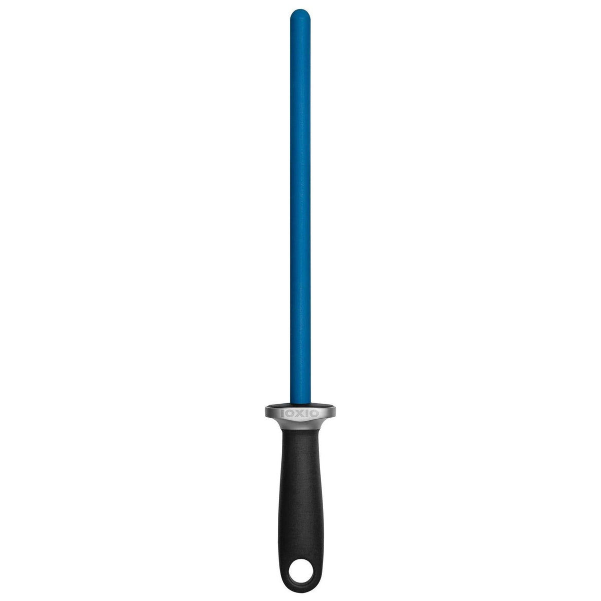 IOXIO aanzetstaal blauw rond keramisch met korrel 360, lengte 26cm zwart heft