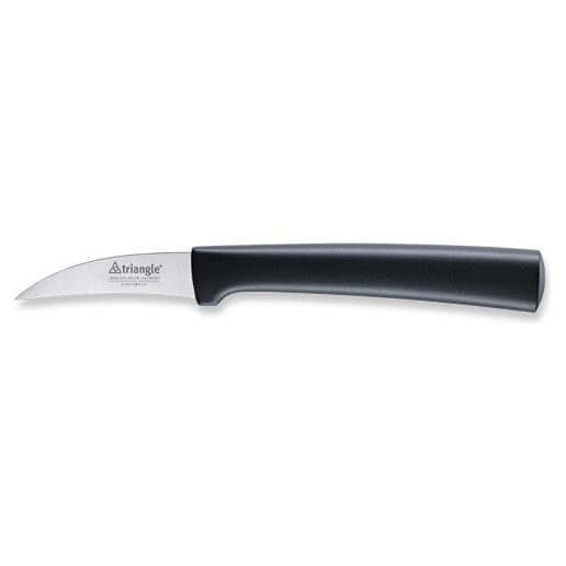 Schilmesje gebogen RVS lemmet 6cm met zwart kunststof PP heft