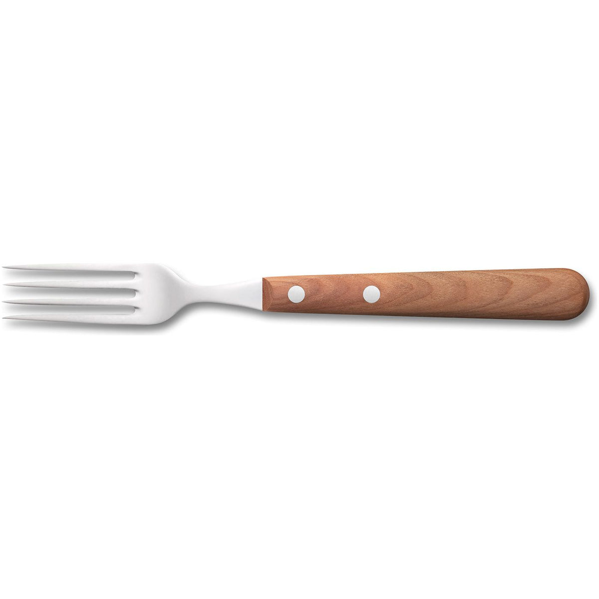 Vork RVS van 18/10 staal met FSC kersenhouten heft lengte 20cm