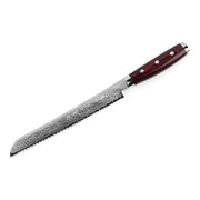 Broodmes SUPER GOU 23cm 161 laags SG2 hardstalen lemmet rood-zwart heft