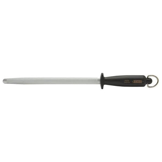COUTEAUX RVS Cr-V Aanzetstaal Chef-edition 30 cm zwart kunststof heft met ophangoog