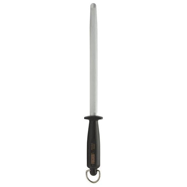 COUTEAUX RVS Cr-V Aanzetstaal Chef-edition 30 cm zwart kunststof heft met ophangoog