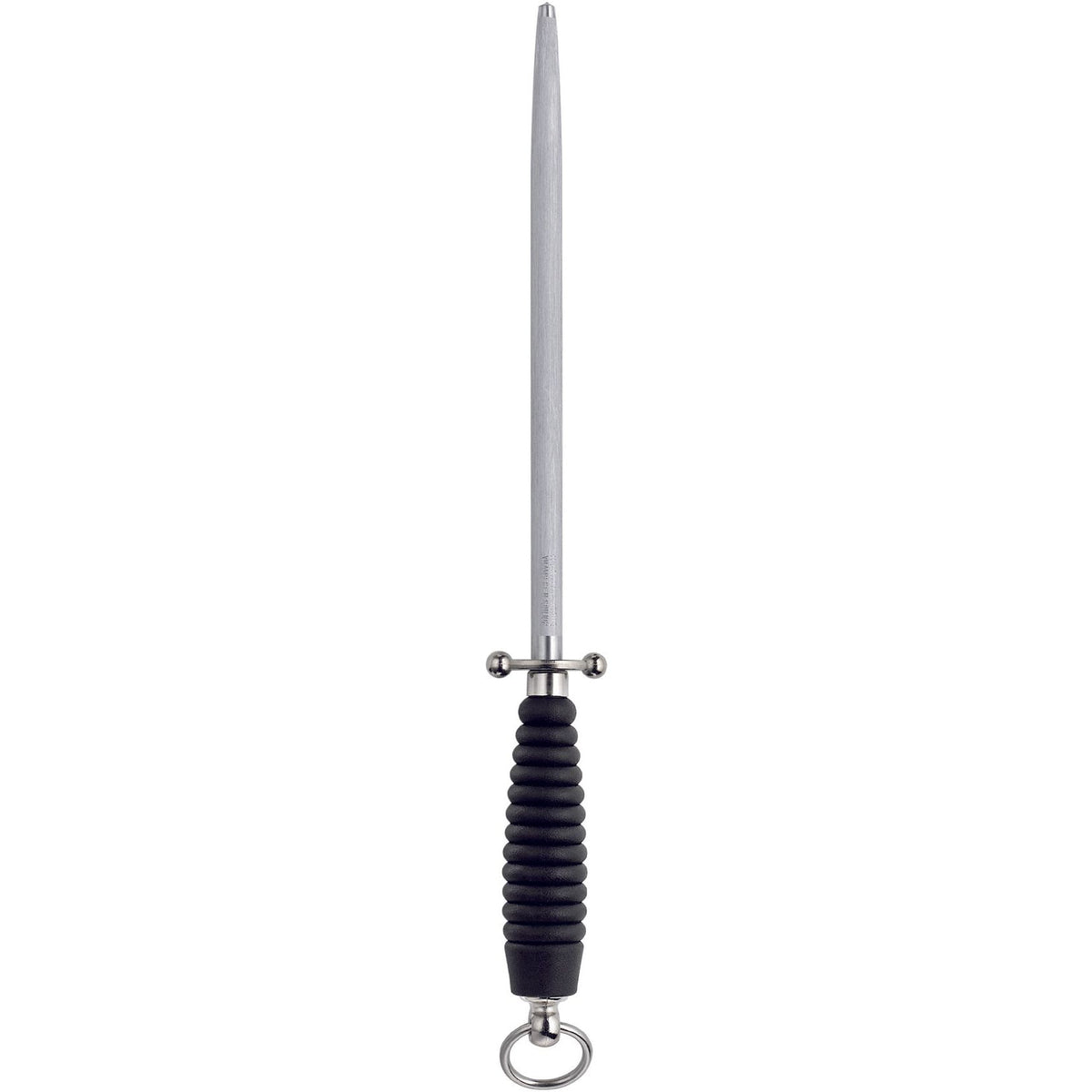 Aanzetstaal professioneel HRC 65 Chroom Vanadium staal slijp-lengte 26cm zwart kunststof heft