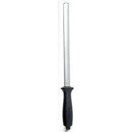 COUTEAUX professioneel DIAMANT aanzetstaal met slijp-lengte van 26cm en zwart antislip kunststof heft