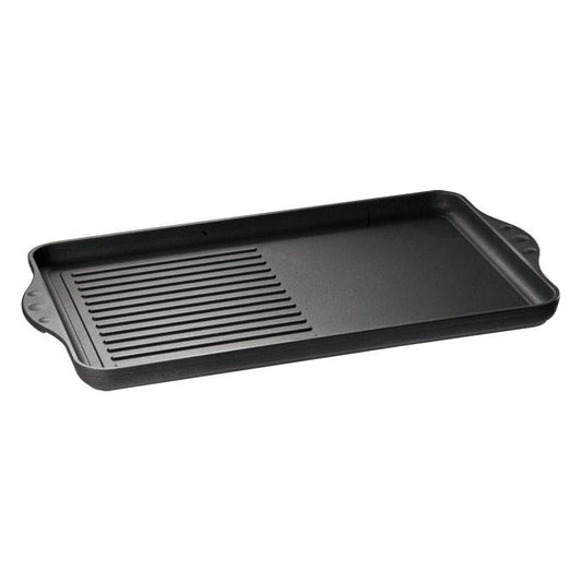 Eurolux Grillplaat half geribbeld 43 x 28 x 2,5 cm flexinductie / combizone Bosch en Siemens Compatible