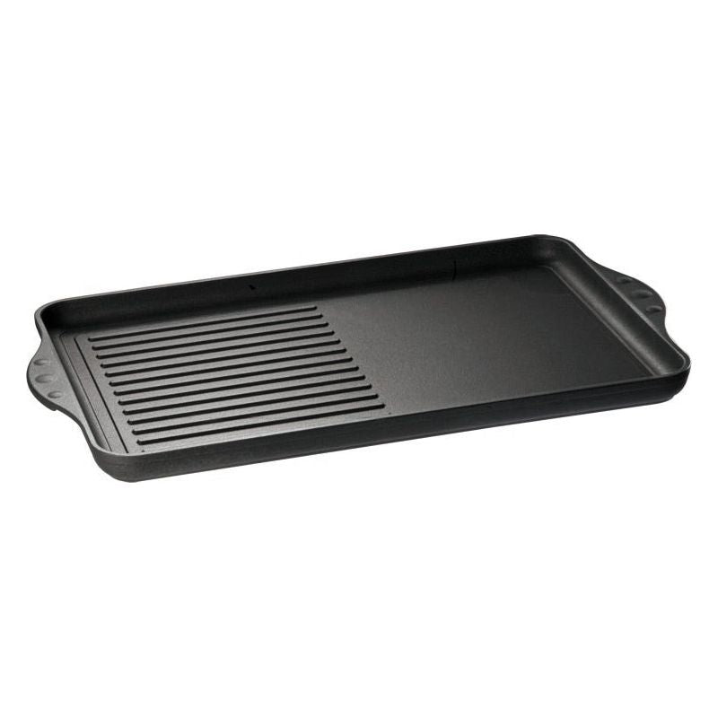Grillplaat half geribbeld 43x28x2,5cm flex-inductie / combizone Bosch, Miele en Siemens Compatible