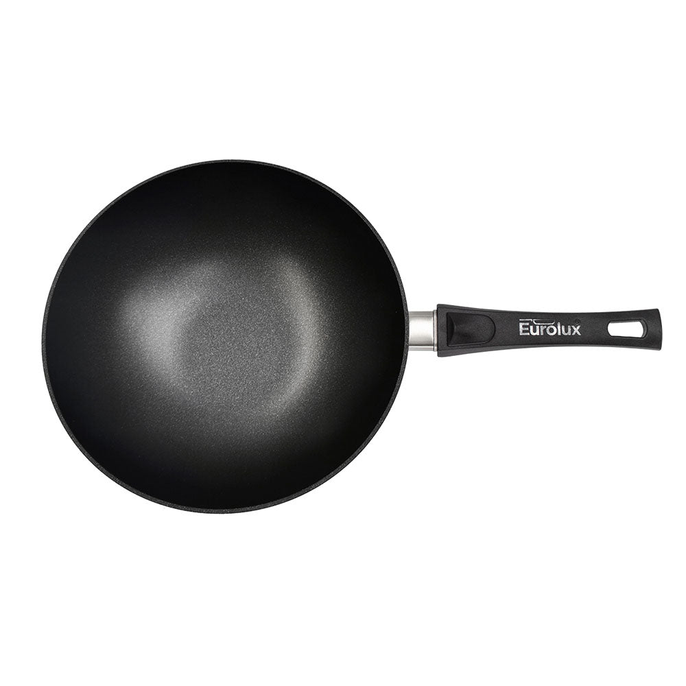 Eurolux Squeezed wok met afneembare steel 30 x 10 cm flexinductie / combizone Bosch en Siemens Compatible