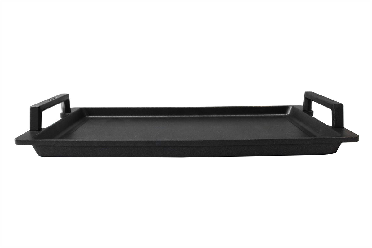 Teppanyaki- grillplaat met grepen maat 41x24x2,5cm flex-inductie / combizone Bosch, Miele en Siemens Compatible