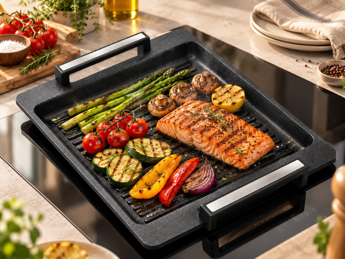 Eurolux Grillplaat M 31 × 26 cm – geschikt voor inductie