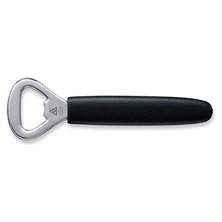 Kroonkurk-opener professionele uitvoering met zwart handvat 14,5cm