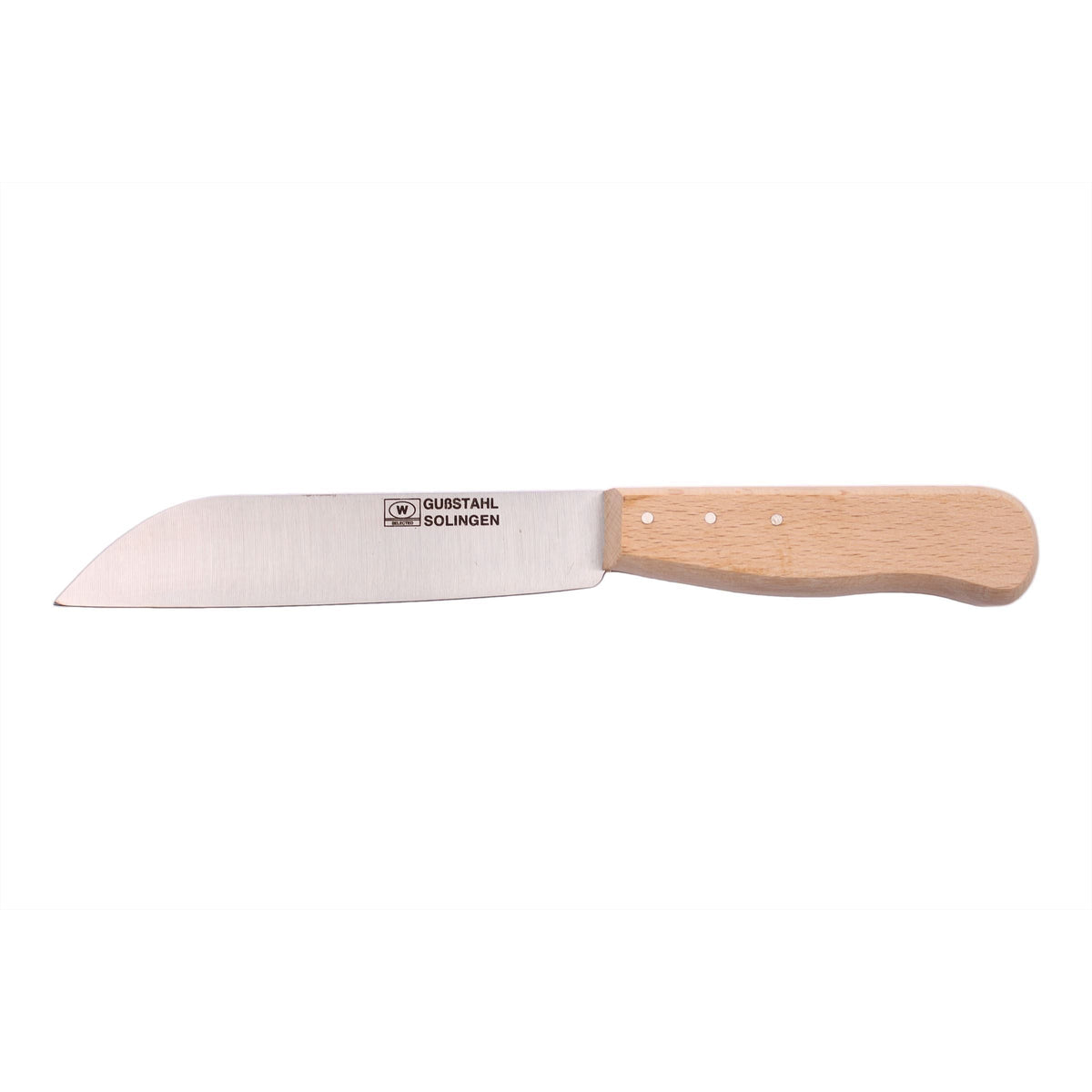 W-SELECTED® groente- oogstmes lemmet 16cm carbonstaal FSC roodbeuk houten heft